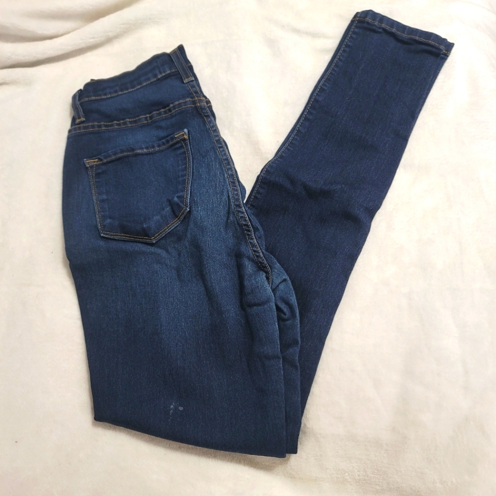 Fashion Nova Blue Jean Pants Cotton Size 9 USA Stretch Denim Skinny Medium Dark